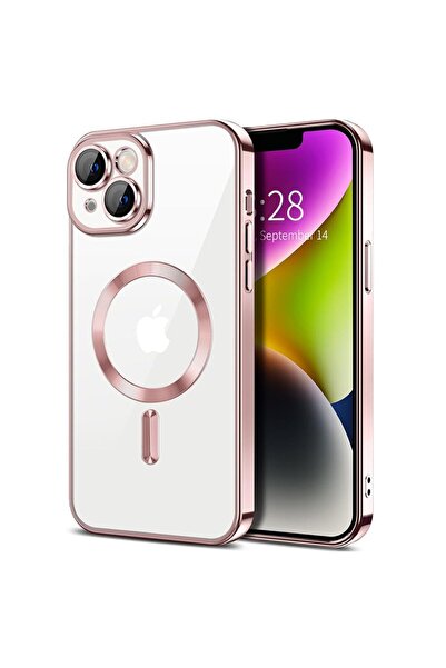 Techsuit Husă Premium MagSafe de lux cu cristale pentru iPhone 14, roz