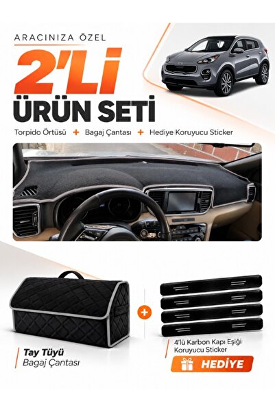 e-biz Kia Sportage (2018-2021) Compatible Dashboard Cover + Tay Feather Trunk...