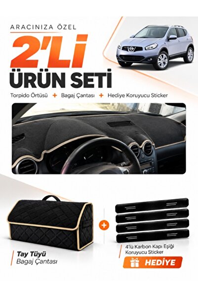 e-biz Nissan Qashqai J10 (2007-2014) Compatible Glove Box Cover + Tay Tüy Lug...