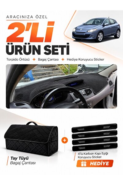 e-biz Renault Megane 3 Small Screen (2008-2015) Compatible Glove Box Cover + ...