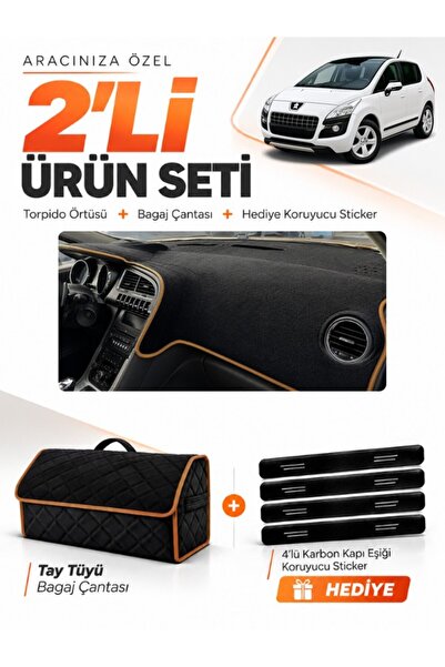 e-biz Peugeot 3008 Without Screen (2010-2015) Compatible Glove Box Cover + Th...