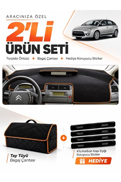 e-biz Citroen C4 (2004-2009) Compatible Dashboard Cover + Tay Feather Trunk B...