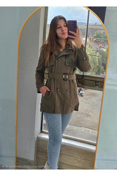 mrc Trench Coat with High Collar, Cape, and Cuff Epaulettes