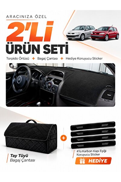 e-biz Renault Megane 2 Small Screen (2002-2009) Compatible Glove Box Cover + ...