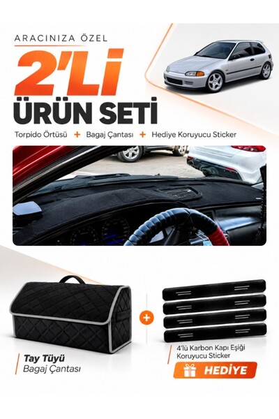 e-biz Honda Civic Eg-Ex-El (1994-2000) Compatible Glove Box Cover + Tay Tüy L...