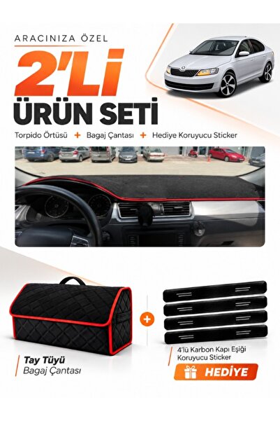 e-biz Skoda Rapid (2013-2017) Compatible Glove Box Cover + Tay Feather Luggag...
