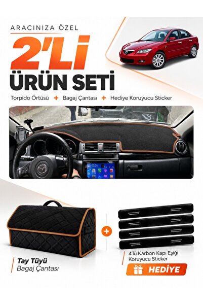 e-biz Mazda 3 (2003-2009) Compatible Dashboard Cover + Tay Feather Trunk Bag ...