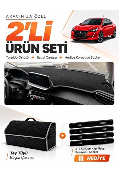 e-biz Peugeot 208 (2020-2024) Compatible Dashboard Cover + Tay Feather Trunk ...