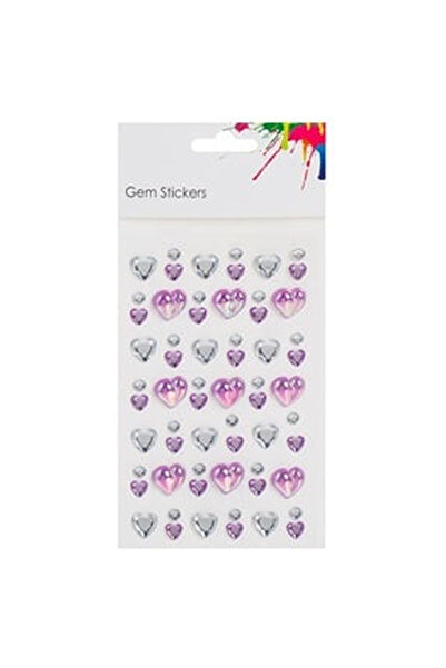 OEM Silver Purple Heart Shaped Acrylic Stickers