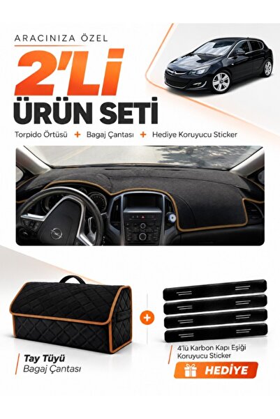 e-biz Opel Astra J (2009-2020) Compatible Glove Box Cover + Tay Tüy Luggage B...