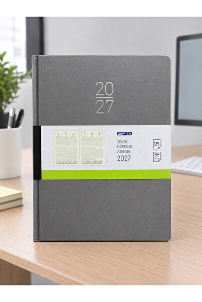 Gıpta 2027 20X28 مفكرة أسبوعية بغلاف صلب مخيط بالخيط 122-ECK