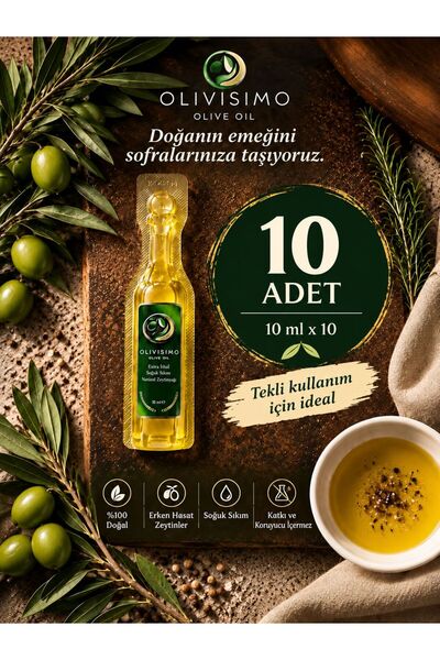 Olivisimo Erken Hasat Soğuk Sıkım Natürel Sızma Zeytinyağı Deneme Boyu 10 Ml ...
