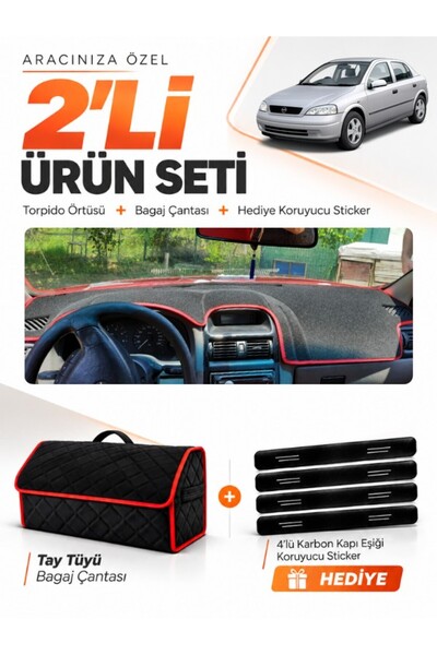 e-biz Opel Astra g (1998-2008) Compatible Dashboard Cover + Tay Tüy Trunk Bag...