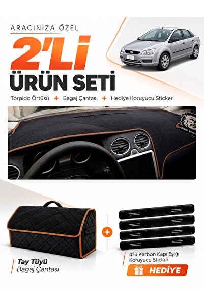e-biz Ford Focus 2 (2005-2008) Compatible Dashboard Cover + Tay Feather Trunk...