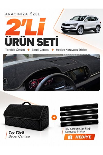 e-biz Skoda Karoq (2017-2024) Compatible Dashboard Cover + Tay Feather Trunk ...