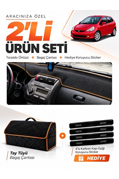 e-biz Honda Jazz (2002-2008) Compatible Glove Box Cover + Thai Feather Trunk ...