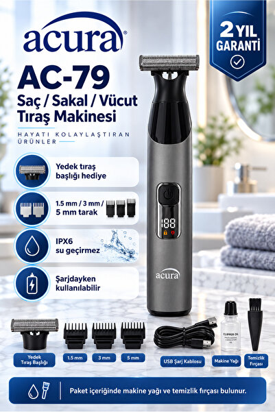Acura AC-79 Saç, Sakal ve Vücut Tıraş Makinesi