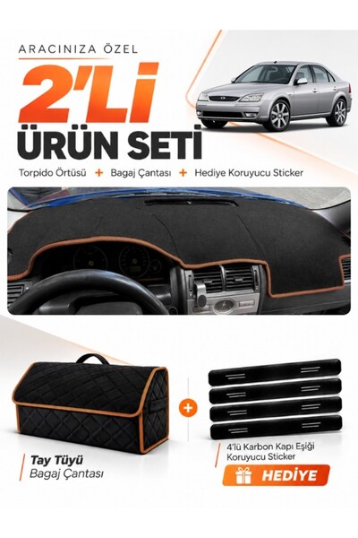 e-biz Ford Mondeo 3 (2000-2007) Compatible Glove Box Cover + Tay Feather Trun...