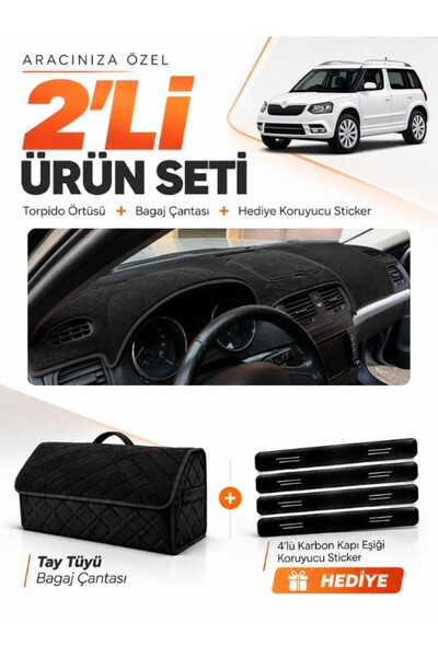 e-biz Skoda Yeti (2012-2018) Compatible Dashboard Cover + Thai Feather Trunk ...