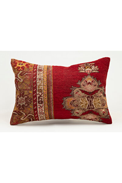 Kilim Whole Sale غطاء وسادة مصنوع يدويًا من السجاد القديم، صوف، 40x60 سم