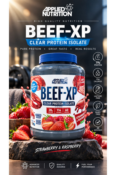 Applied Medical Technology Aplay Nutrition Beef-Xp Beef Protein, Strawberries with Berries, 1.8 kg