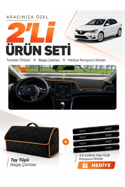 e-biz Renault Megane 4 (2016-2024) Compatible Glove Box Cover + Tay Feather T...