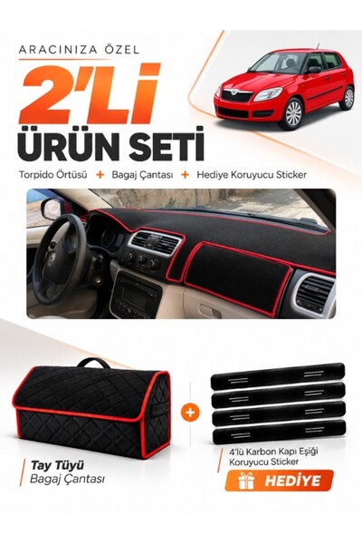 e-biz Skoda Fabia (2007-2014) Compatible Dashboard Cover + Tay Feather Trunk ...