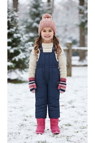 ADA YILDIZ KİDS Girl's Strappy Jumpsuit with Fleece 4/7 Years