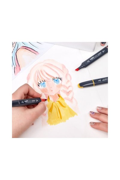 carioca Plus Sketch Marker Double Sided Drawing Pen 10 Colors