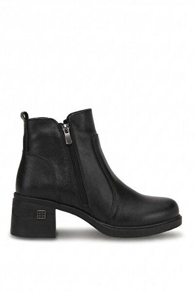Beety 26BK143.2700C Cizme cu toc din piele naturală pentru femei, negre