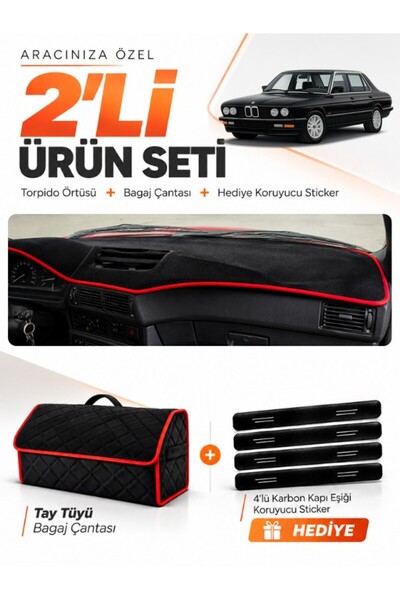 e-biz Bmw E28 (1981-1988) Compatible Glove Box Cover + Thai Feather Trunk Bag...