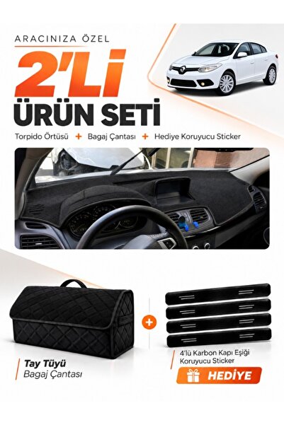 e-biz Renault Fluence Large Screen (2009-2016) Compatible Glove Box Cover + T...
