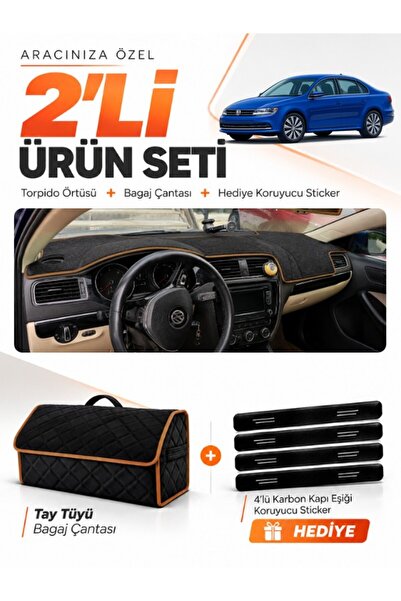 e-biz Volkswagen Jetta (2010-2018) Compatible Dashboard Cover + Tay Tüyü Lugg...