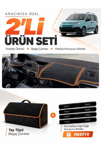 e-biz Fi̇at Doblo (2023-2026) Compatible Glove Box Cover + Thai Feather Lugga...