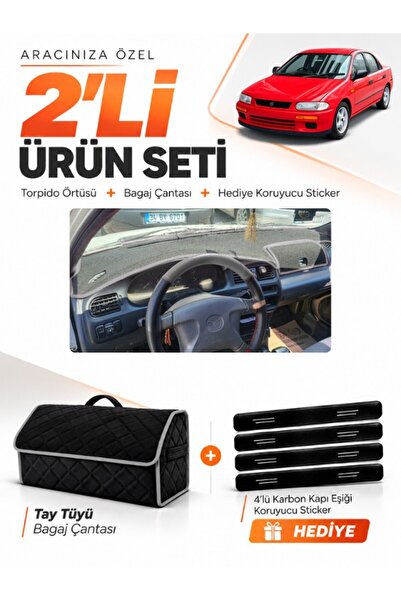 e-biz Mazda 323 Fami̇li̇a Covered (1994-1998) Compatible Glove Box Cover + Ta...