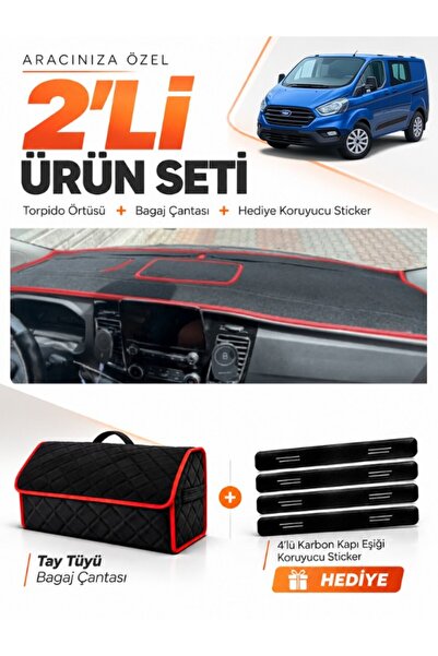 e-biz Ford Transit Custom (2016-2024) Compatible Glove Box Cover + Tay Feathe...