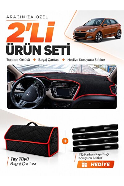 e-biz Hyundai̇ İ20 (2014-2020) Compatible Glove Box Cover + Tay Tüy Luggage B...