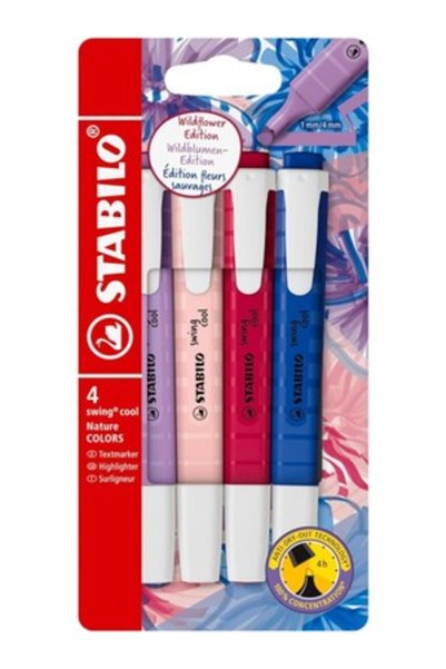 Stabilo Swing Cool Nature Colors Wild Flowers Işaretleme Kalem Seti 4 Renk