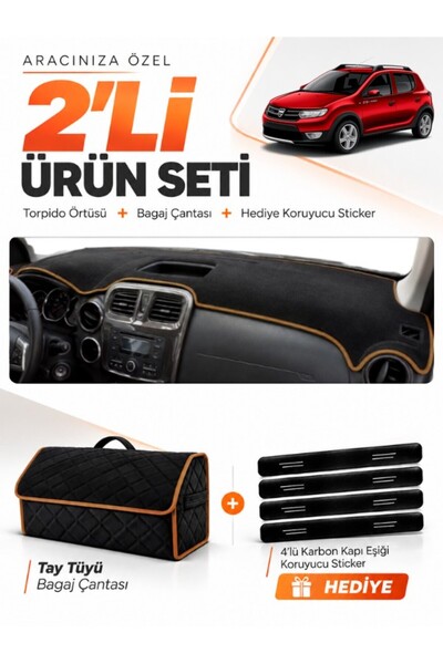 e-biz Dacia Sandero Stepway (2015-2021) Compatible Dashboard Cover + Tay Tüy ...