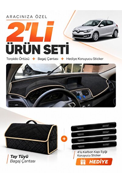 e-biz Renault Megane 3 Large Screen (2008-2015) Compatible Glove Box Cover + ...