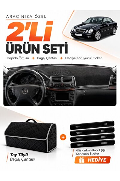 e-biz Mercedes W211 E-Class (2002-2009) Compatible Glove Box Cover + Tay Tüy ...