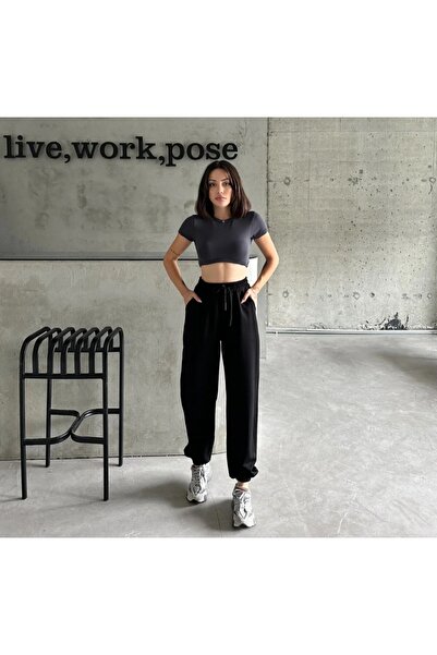 Generic Brand Compact Sweatpants with Elastic Cuffs