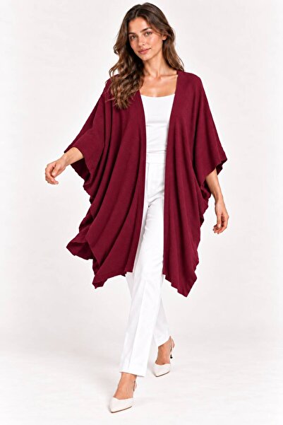 HIRA CO. Women's Bat Sleeve Single Layer Casual Knitwear Poncho Cardigan