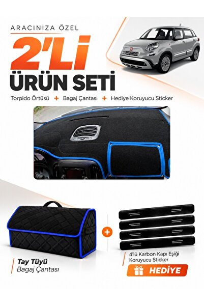 e-biz Fiat 500L (2013-2017) Compatible Glove Box Cover + Tay Feather Trunk Ba...