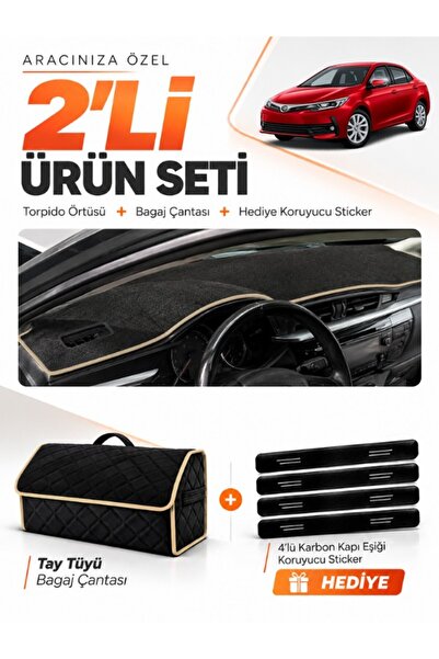 e-biz Toyota Corolla E170 (2012-2018) Compatible Dashboard Cover + Tay Tüy Tr...