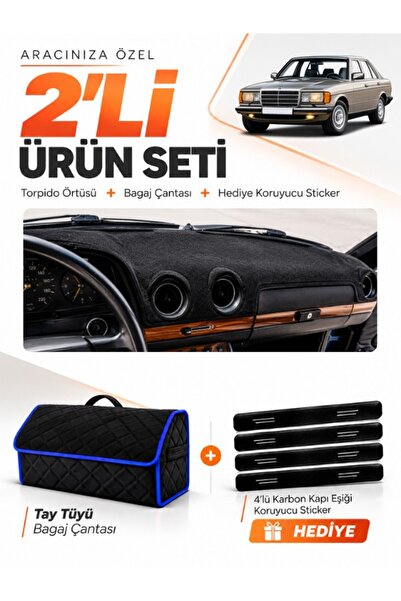e-biz Mercedes W123 (1976-1985) Compatible Glove Box Cover + Tay Feather Trun...