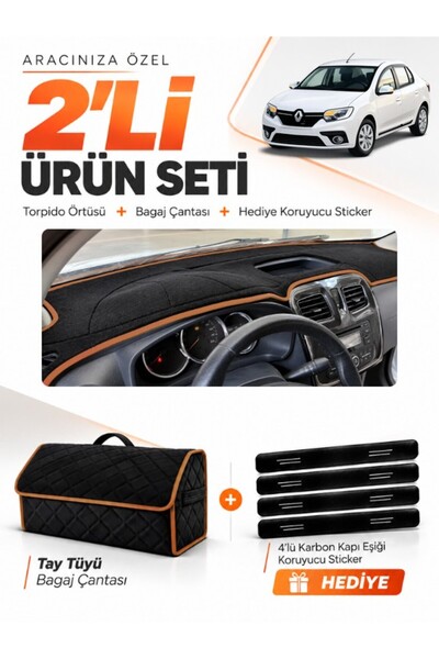 e-biz Renault Symbol Short Type 1 (2013-2021) Compatible Glove Box Cover + Ta...