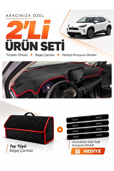 e-biz Toyota Yaris Cross (2022-2025) Compatible Dashboard Cover + Tay Tüyü Lu...