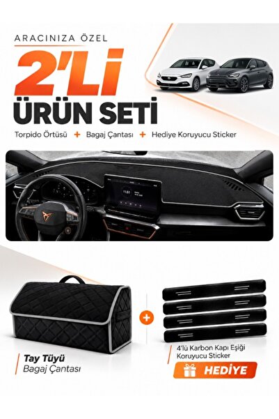 e-biz Cupra Leon (2020-2026) Compatible Glove Box Cover + Thai Feather Trunk ...