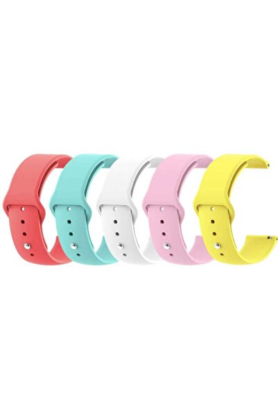 OEM Set of 5 smooth silicone straps, Quick Release, compatible with POLAR Gri...
